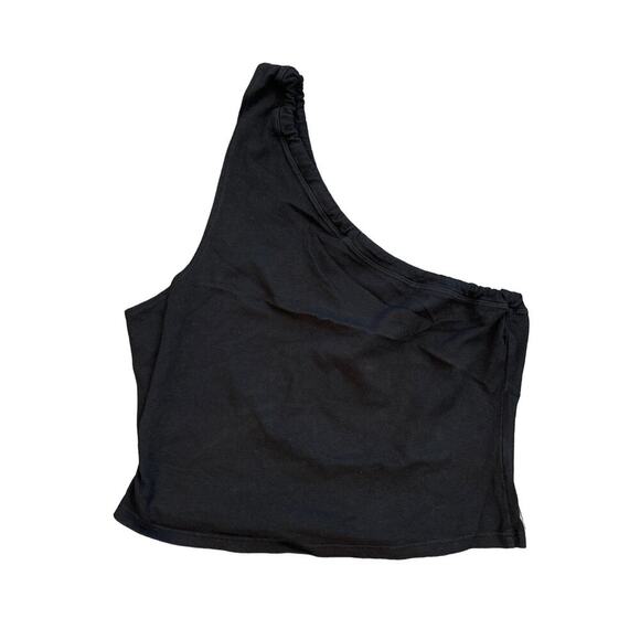 NWT Vintage Souls One Shoulder Crop Top In Black Size Medium - Picture 1 of 4
